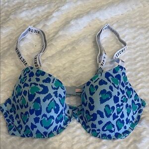 Blue heart design Print Bra Victoria’s Secret 34c
